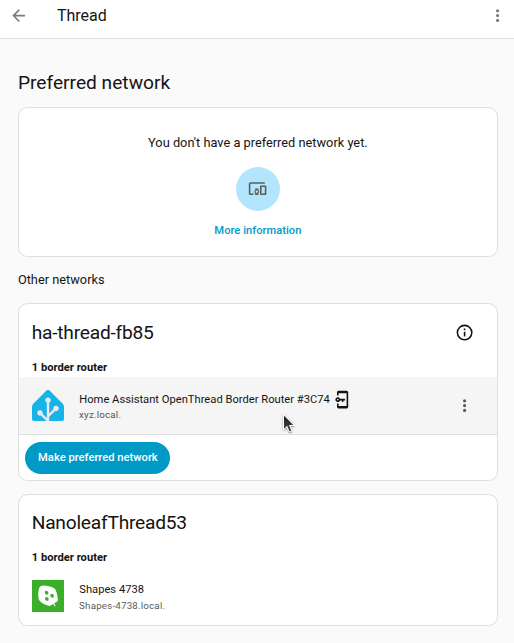 Locate the Thread integrations
