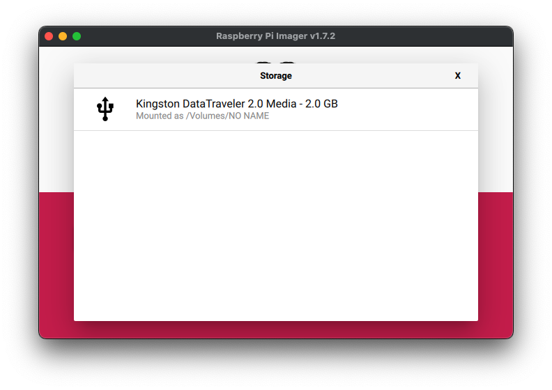 Screenshot showing the external storage